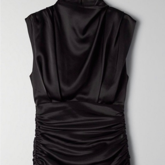 Babaton SILKY BLACK DRESS - Picture 3 of 5